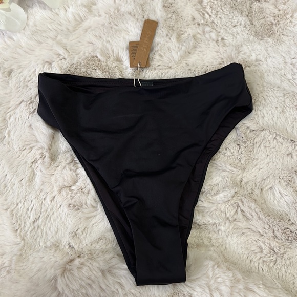 SKIMS Signature Swim Mid Waist Bottom Onyx - Picture 8 of 9